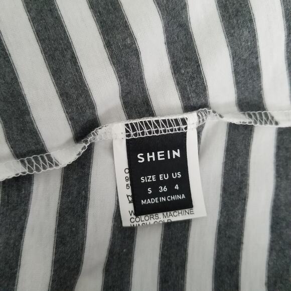 Striped V-Neck Spaghetti Strap A-Line Maxi Dress, Size S - Picture 5 of 8